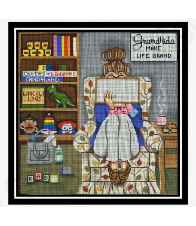 Girl Stitching- Grandma