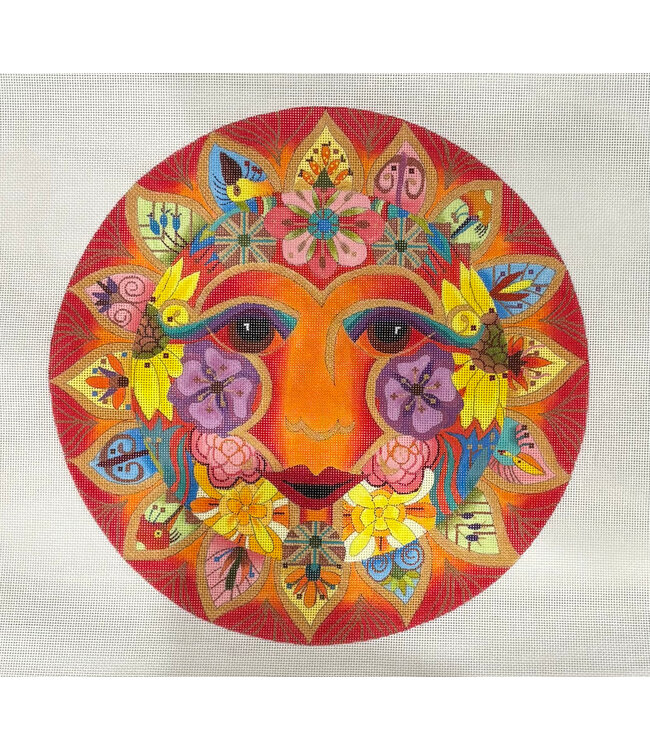 Sun Mask with Flowers