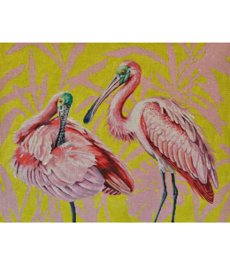 Spoonbill With Palm Leaves