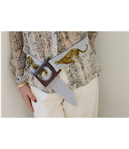 Tigers on White Strap - Buckle not included, not stitched