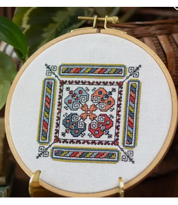Cross Stitch Hoop Kit - Kalamata Courtyard