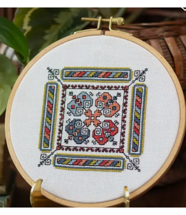 Cross Stitch Hoop Kit - Kalamata Courtyard
