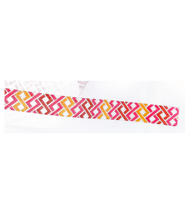 Hicks Braid Belt/Bag Strap - Pink and Orange