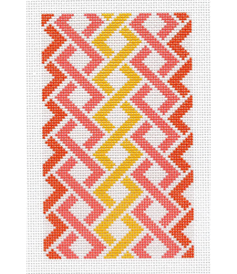 Hicks Braid Sunglasses Case - Pink and Orange