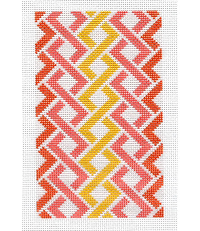 Hicks Braid Sunglasses Case - Pink and Orange