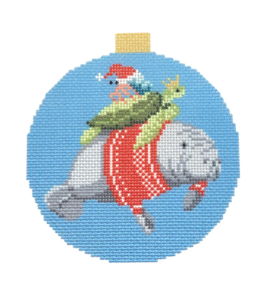 Festive Sea Friends - Manatee and Turtle