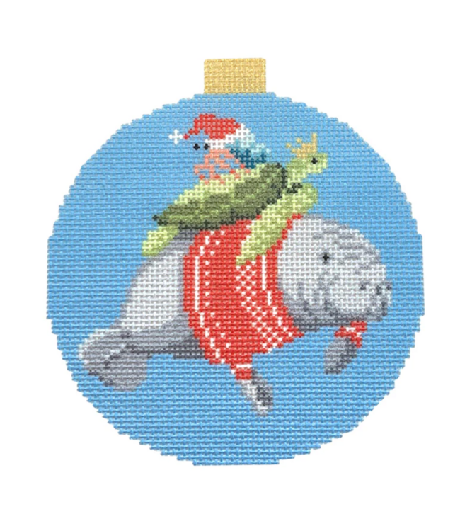 Festive Sea Friends - Manatee and Turtle