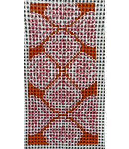 Medallion Eye Glass Case or Insert - Orange and Pink