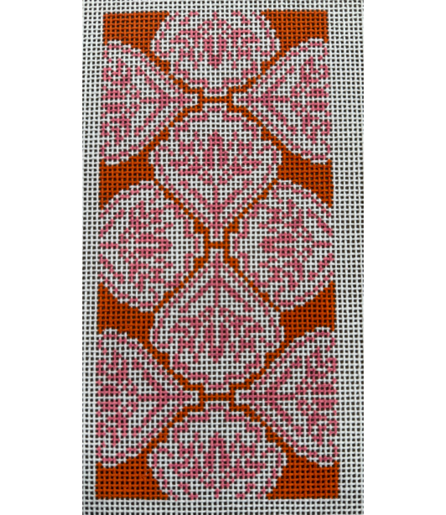 Medallion Eye Glass Case or Insert - Orange and Pink