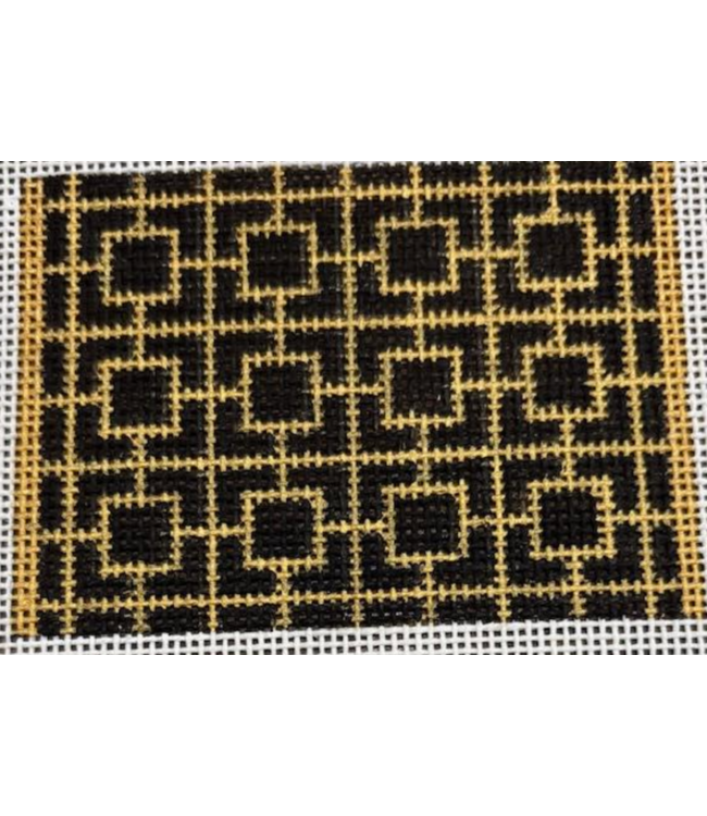 Wallet insert gold squares on black