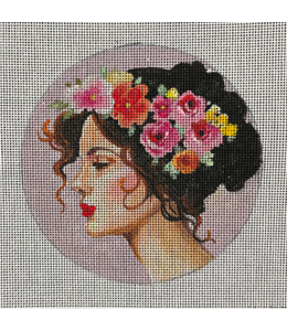 Girl with Flowers in Hair