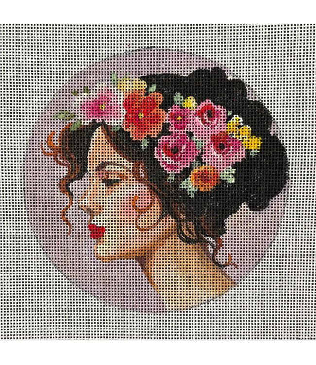 Girl with Flowers in Hair