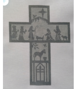 Nativity Cross Grey Scale