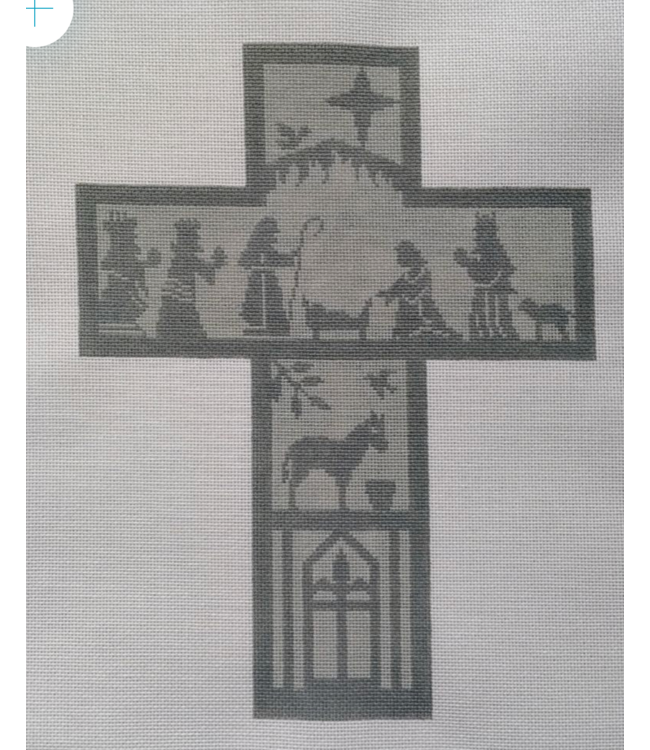Nativity Cross Grey Scale