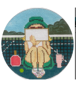 Pickle Ball Stitching Girl Ornament