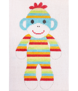 Sock Monkey- Stripe PJ's