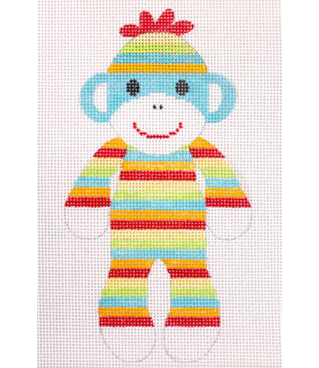 Sock Monkey- Stripe PJ's