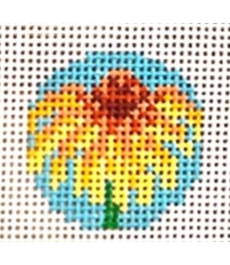 Key Fob Insert - Yellow Cornflower