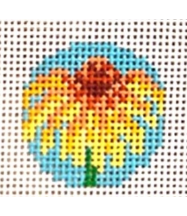 Key Fob Insert - Yellow Cornflower