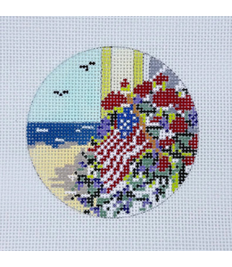 Patriotic Flowers Ornament