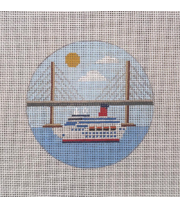 Sunshine  Bridge with Cruise Boat