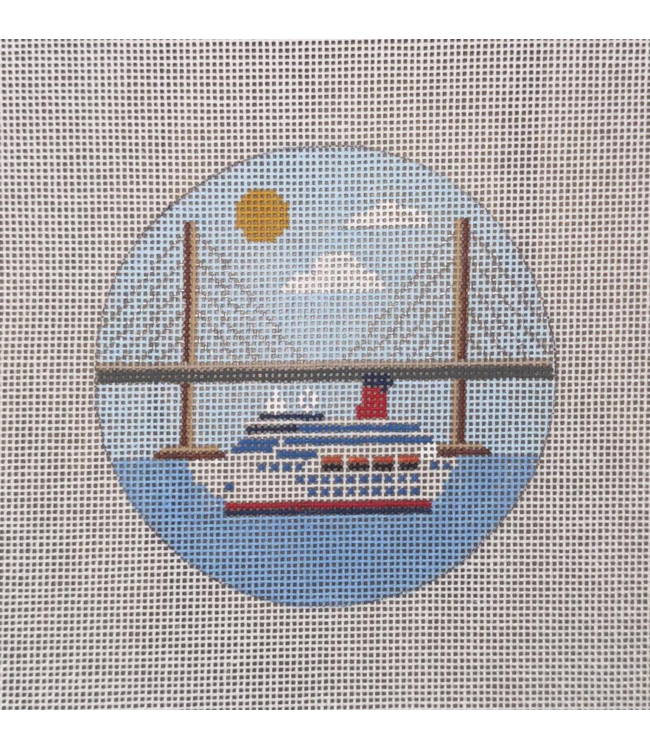 Sunshine  Bridge with Cruise Boat