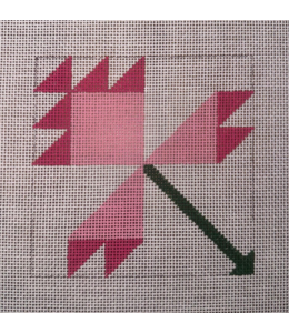 Pink Flower Quilt Block