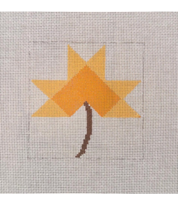 Orange Flower Quilt Block Kit