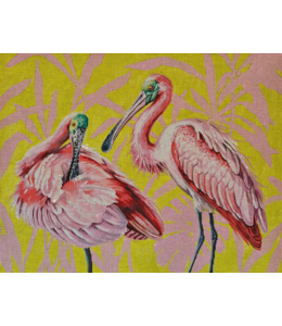 Spoonbills With Palm Leaves (medium)