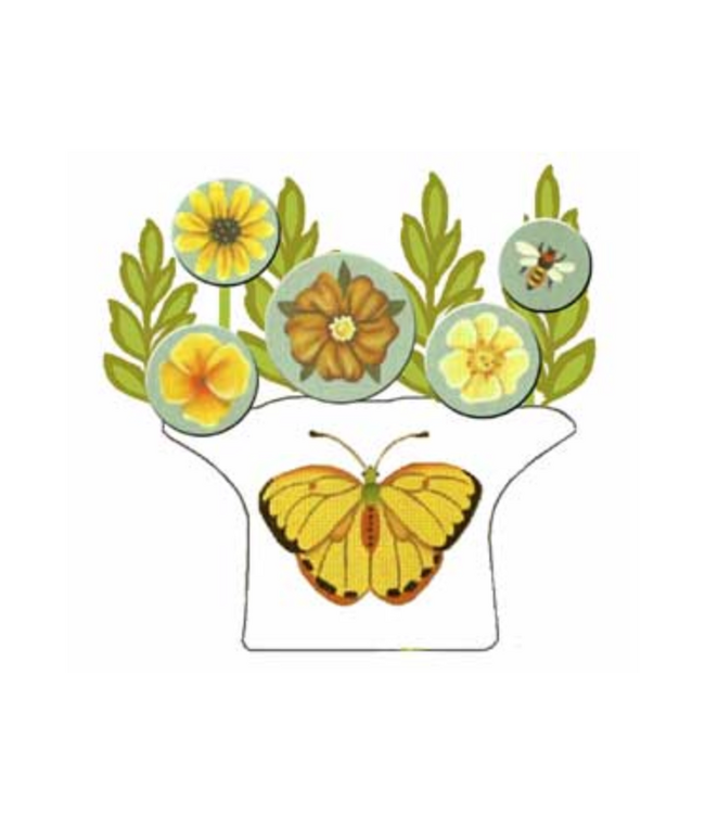 Gold Butterfly Vase