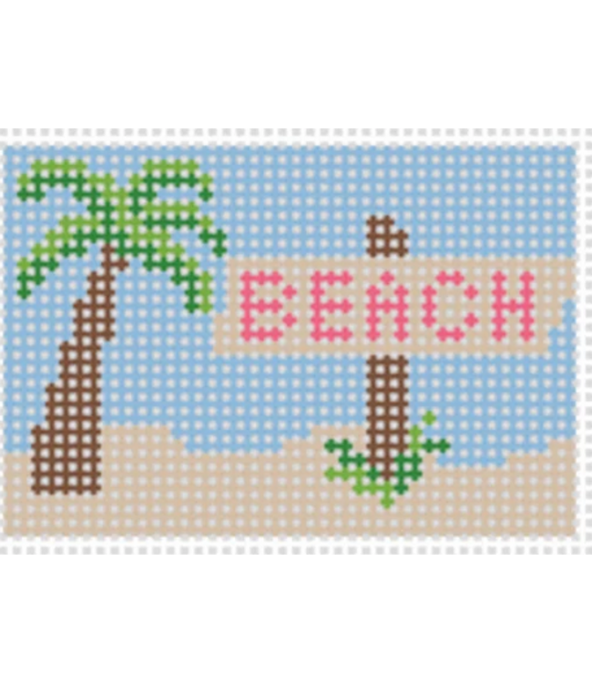 Beach Scene Luggage Tag Insert