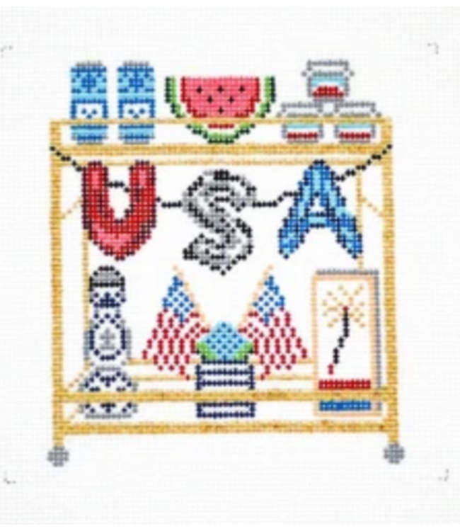 Fourth of July Bar Cart
