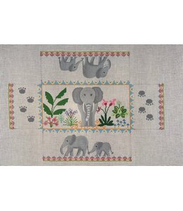 Brick Elephant In The Flowers