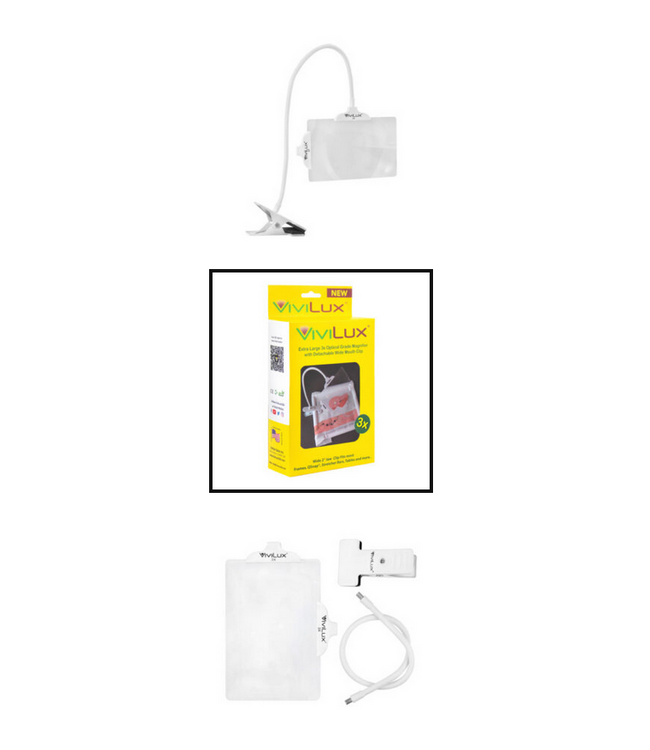 Vivilux  Extra Large 7X Optical  Magnifier with Light