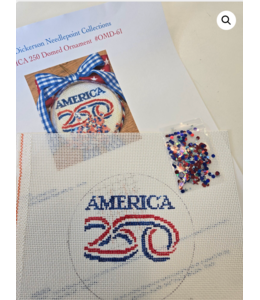 America 250 Round w/ Clear Dome & Confetti
