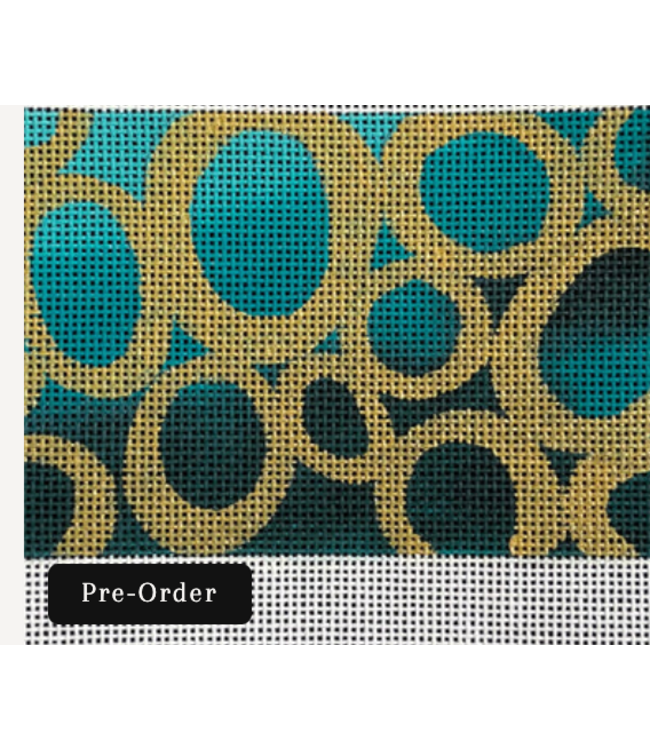Teal with Gold Rings