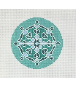 Dark Teal Snowflake #2