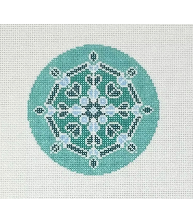 Dark Teal Snowflake #2
