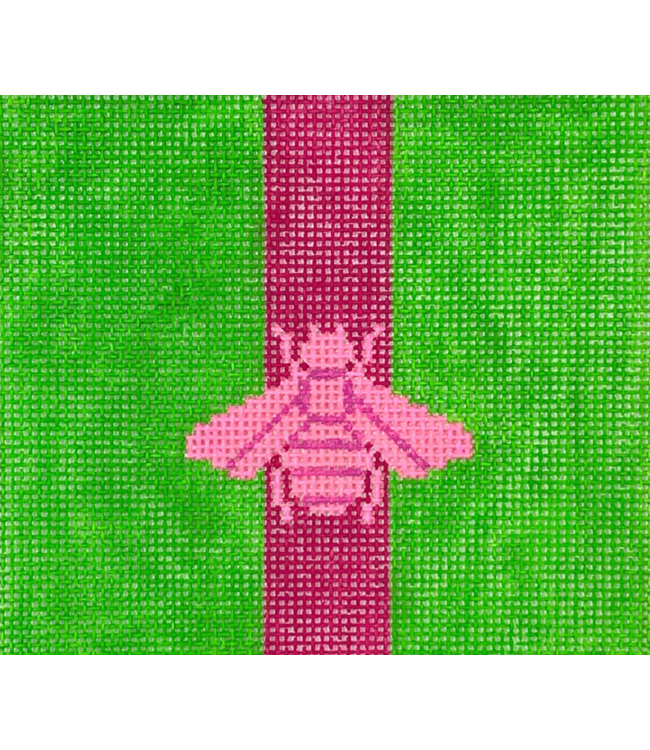 Gucci Bee in Mod Colors - Hot Pink/Rasp on Green