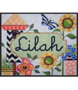 Floral Name Canvas - Open Space for Name