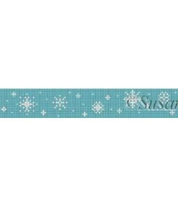 Snowflakes on Blue-Dog Collar