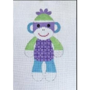 purple sock monkey