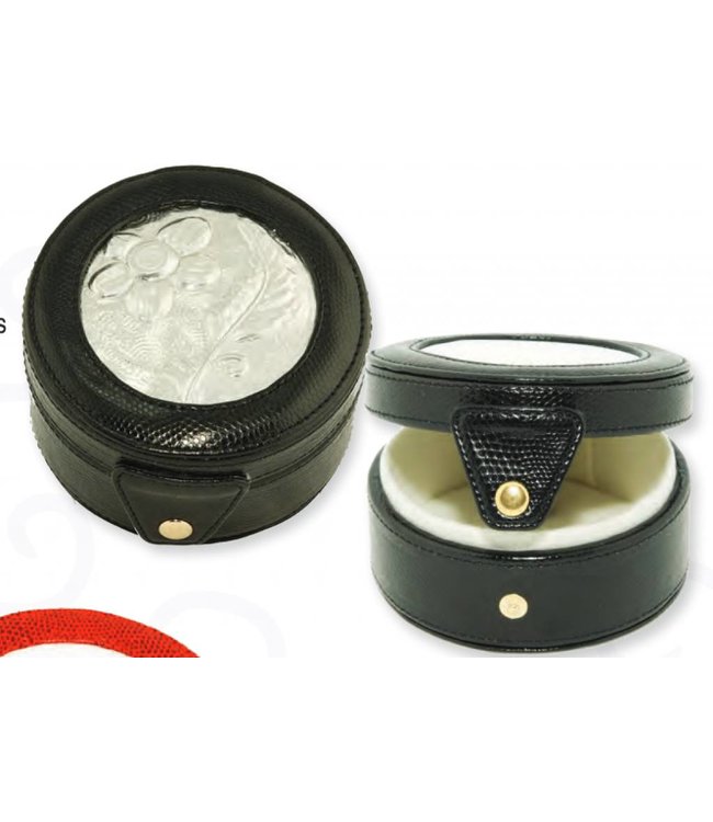 Leather Round Gift Box Bag 29 (Canvas not Included)