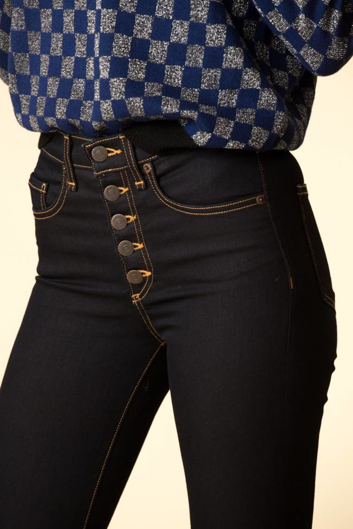 veronica beard button fly jeans