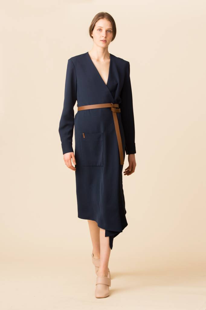 tibi wrap dress