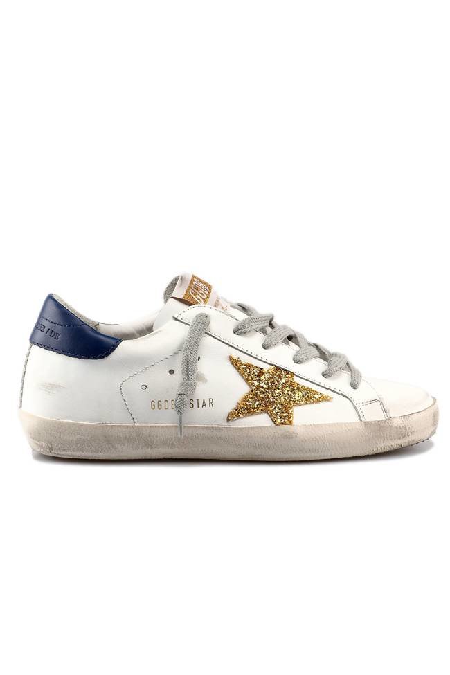 golden goose navy glitter