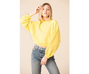 agolde balloon sleeve cropped sweatshirt