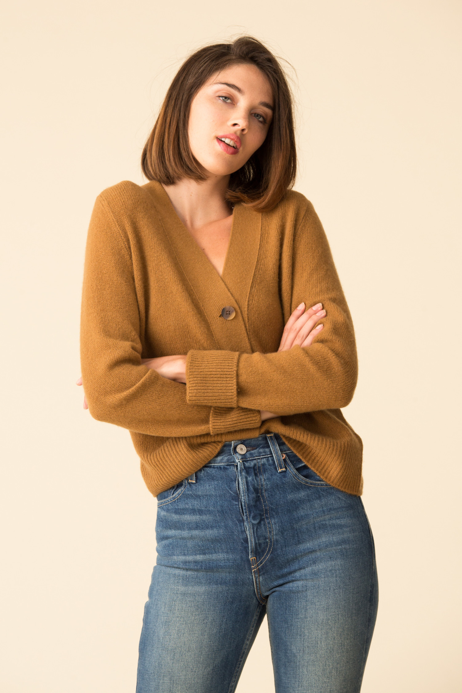 vince shrunken cashmere cardigan