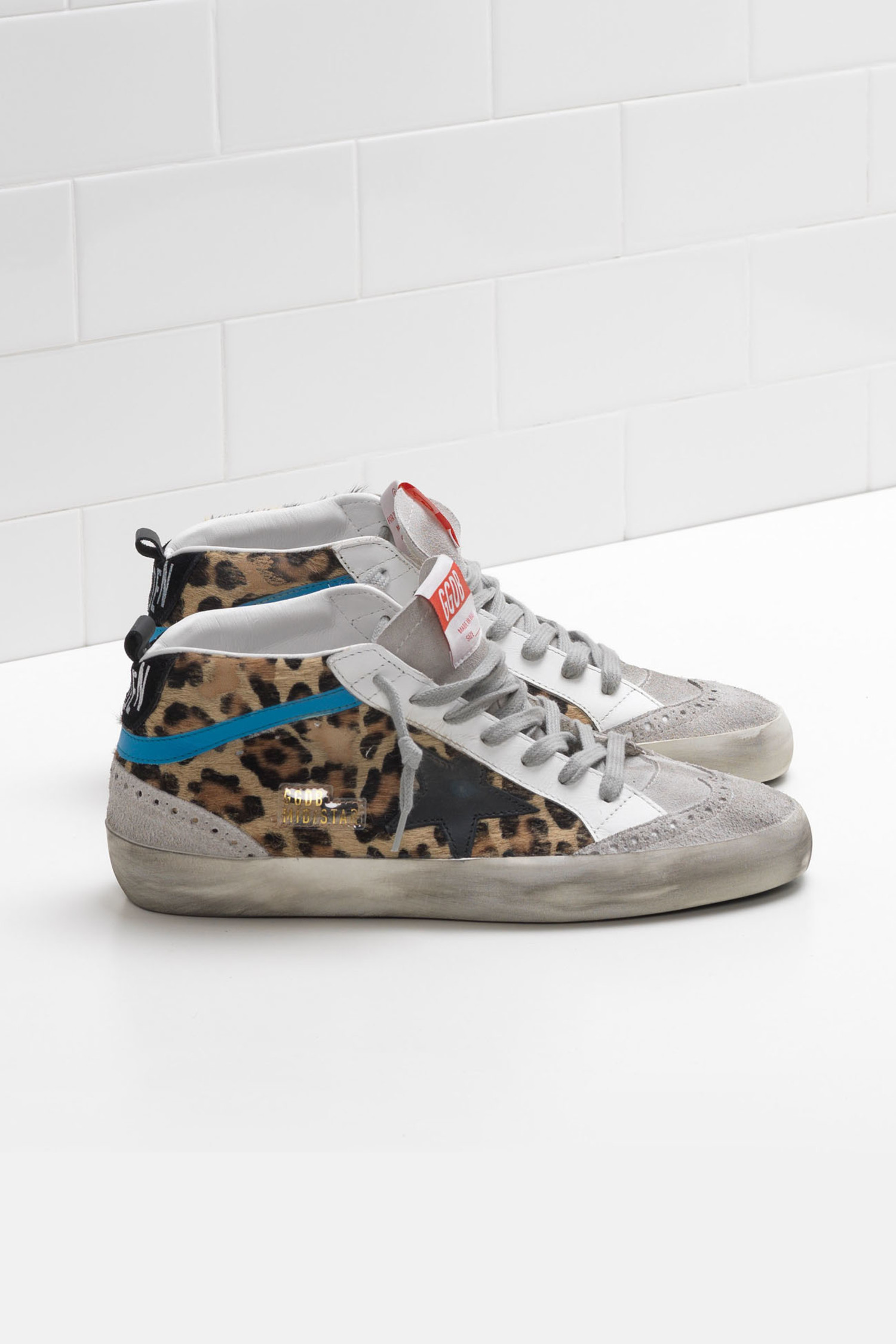 leopard mid star golden goose