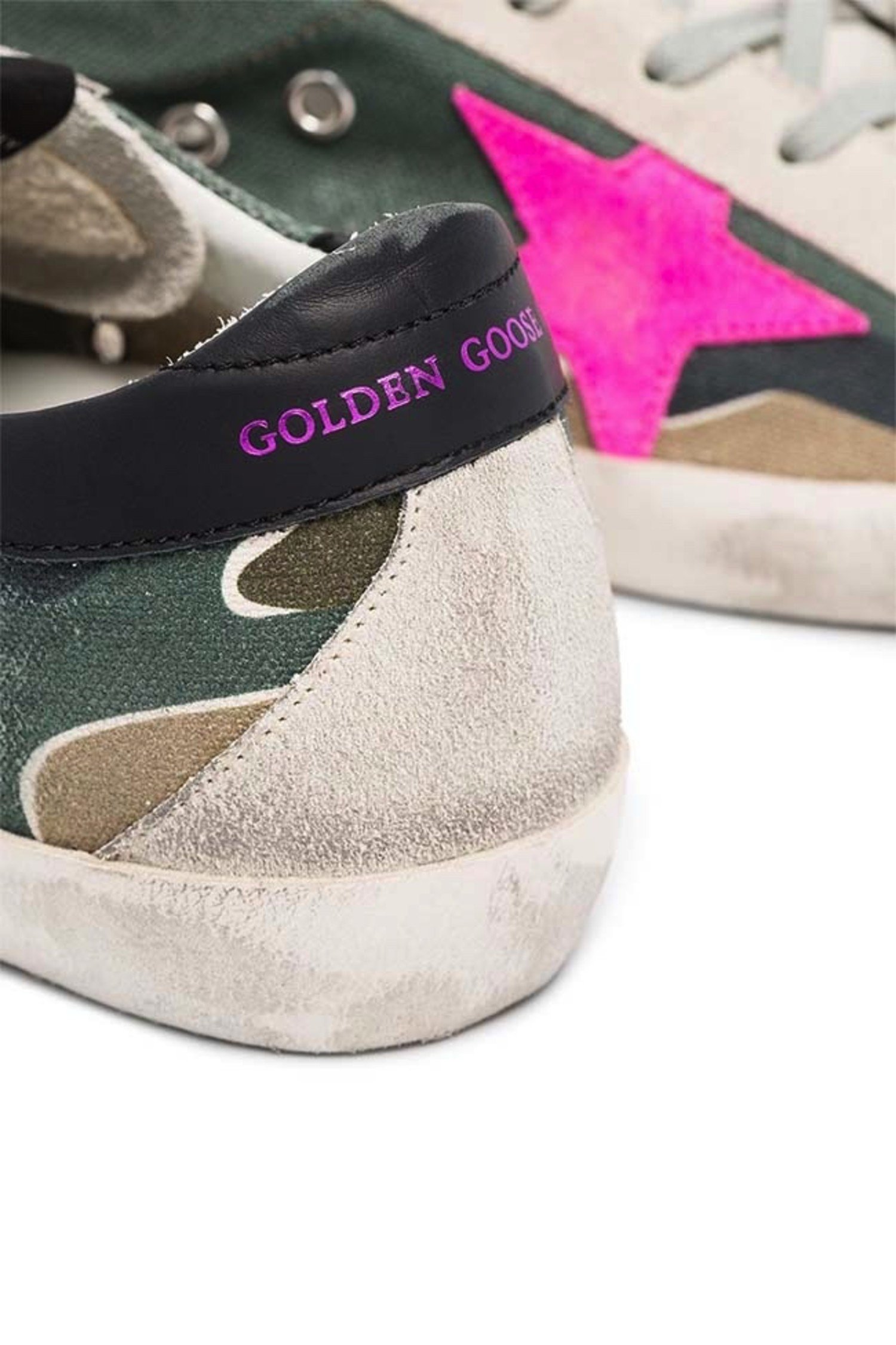 golden goose superstar camouflage canvas sneakers